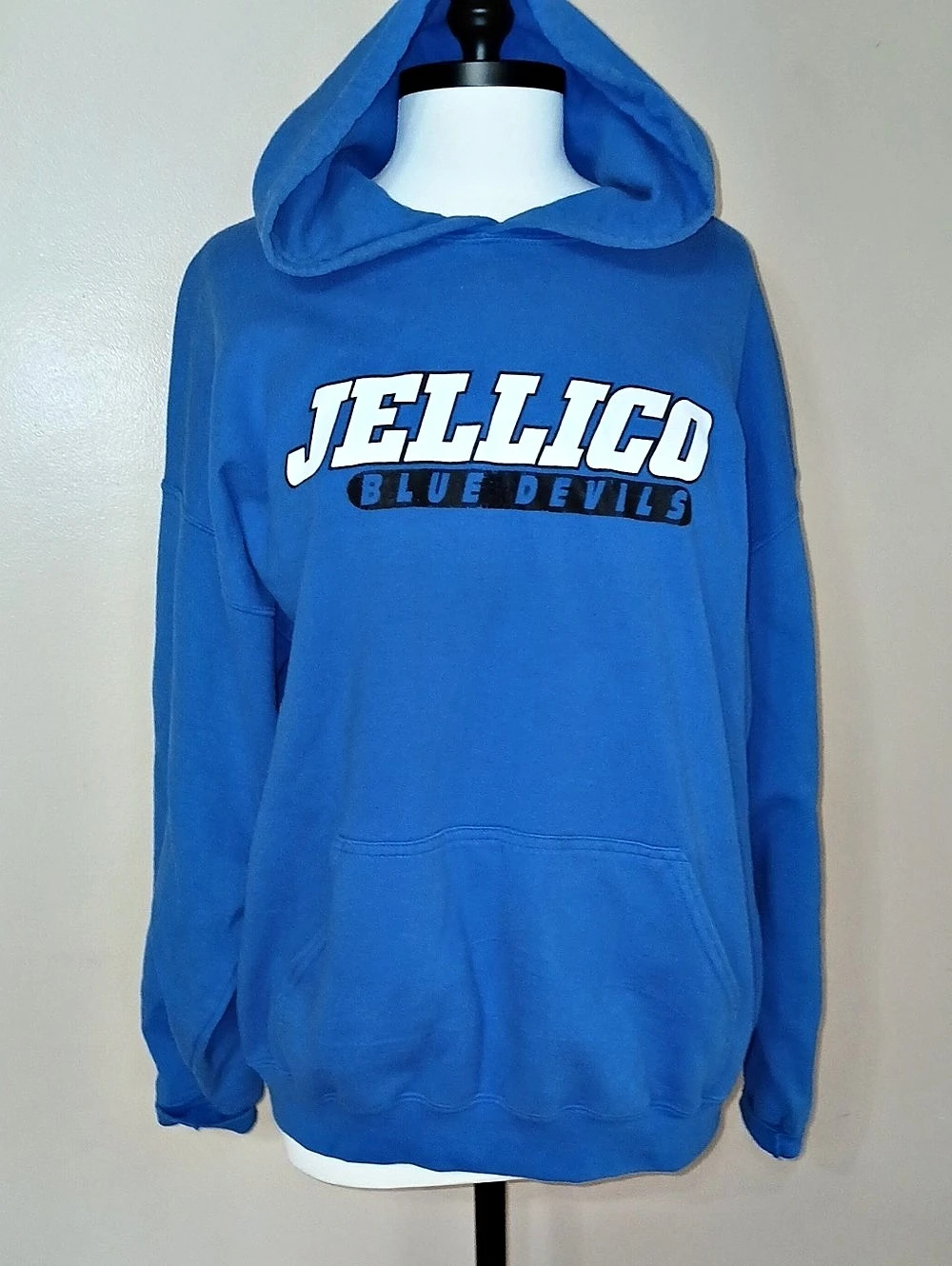 Blue Graphic Pullover Hoodie Like New
